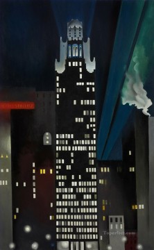 ラジエーター 建物 夜 ニューヨーク ジョージア オキーフ アメリカのモダニズム 精密主義 Oil Paintings